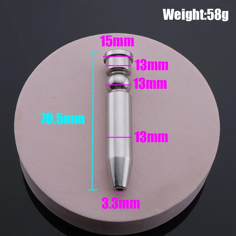 10mm 13mm Bullet Urethral Catheter Dilator Hollow Stimulation Adult Sex Toys Men Gay Sounding Penis Plug Stainless Steel 18+ New