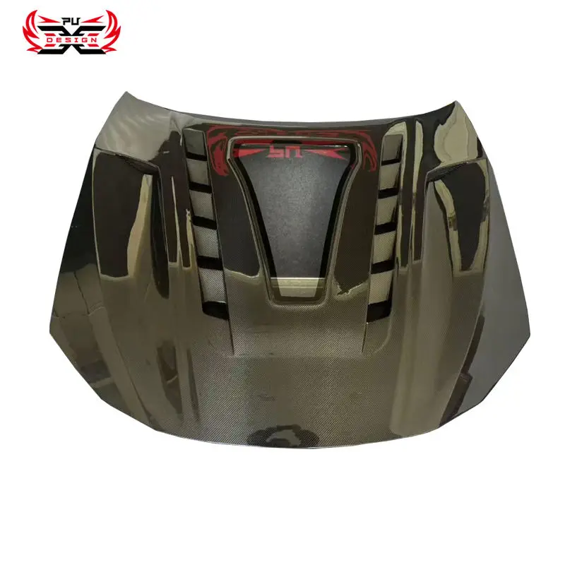 

For Lexus LC500 LC500H PU Style Hood Carbon Fiber Car Accessories Carbon Bonnet Engine Cover