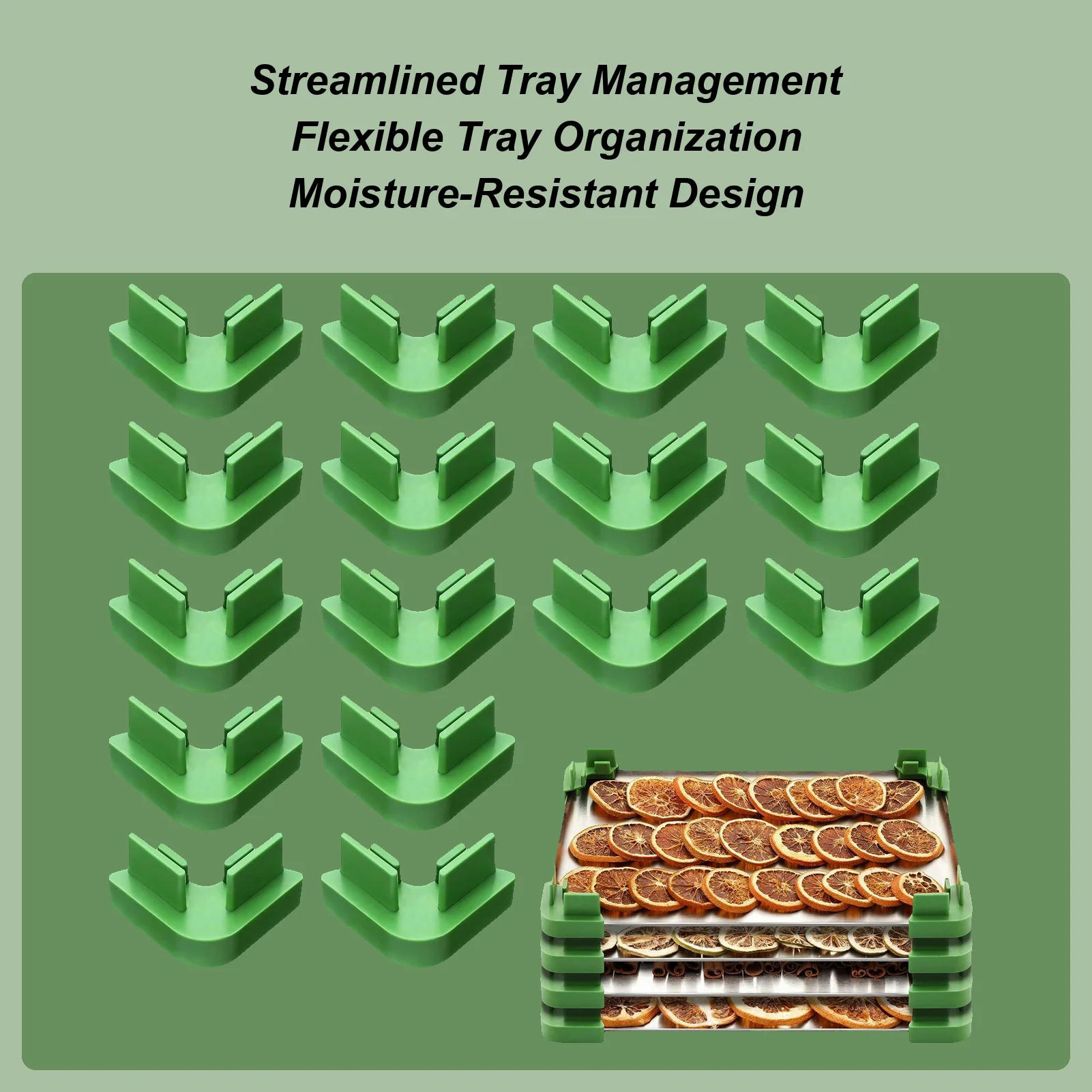 

Tray Stacker 16 Piece Multipurpose Layered Stacking Holder Meal Prep Baking Sheet Stacker For Kitchen Refrigerator Cabinet BBQ