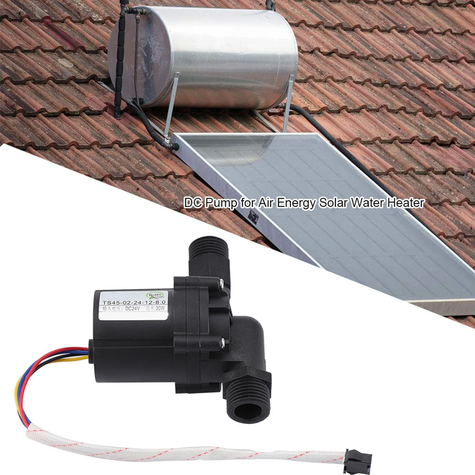 

Циркуляционный насос, бесщеточный насос, 24/12 В, регулируемый циркуляционный насос для воды для воздушной энергии, солнечный водонагреватель