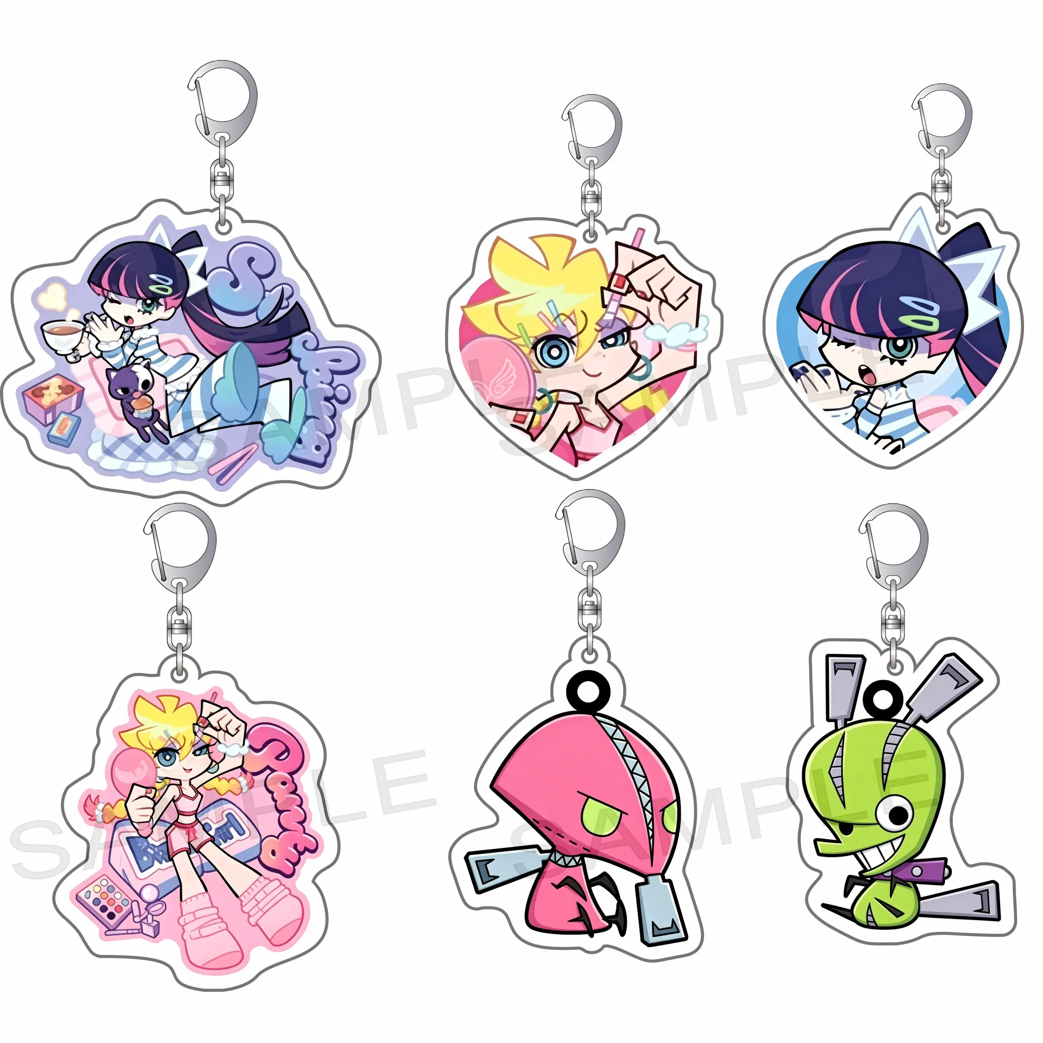 Nouveauté 2026 Panty & Stocking with Garterbelt ! Porte-clés figurine créative pour fans, breloque de sac à dos de collection, cadeau produit associé