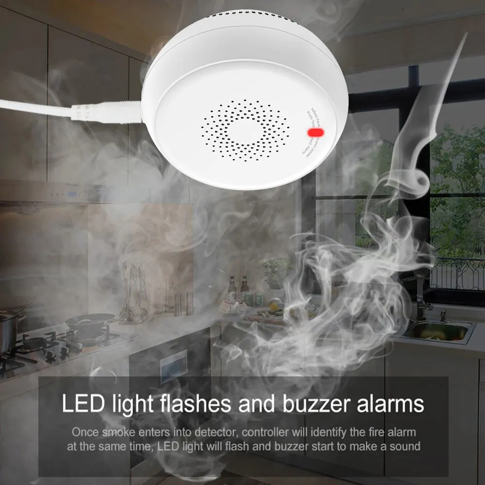 Zemismart Zigbee مستشعر كشف الغاز الذكي لخط الأنابيب نظام إنذار أمان الغاز الطبيعي كاشف تسرب الغاز العمل مع Tuya