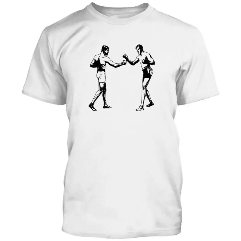 Mens Sparring Boxing Sketch (1) T Shirt Pugilist Vintage Boxer