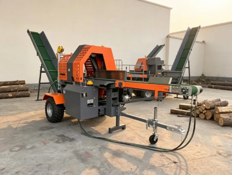 15Ton Manual Diesel Log Splitter With Cutter Lifting Function Portable Hydraulic Firewood Splitting Machine For Farm Woodworking