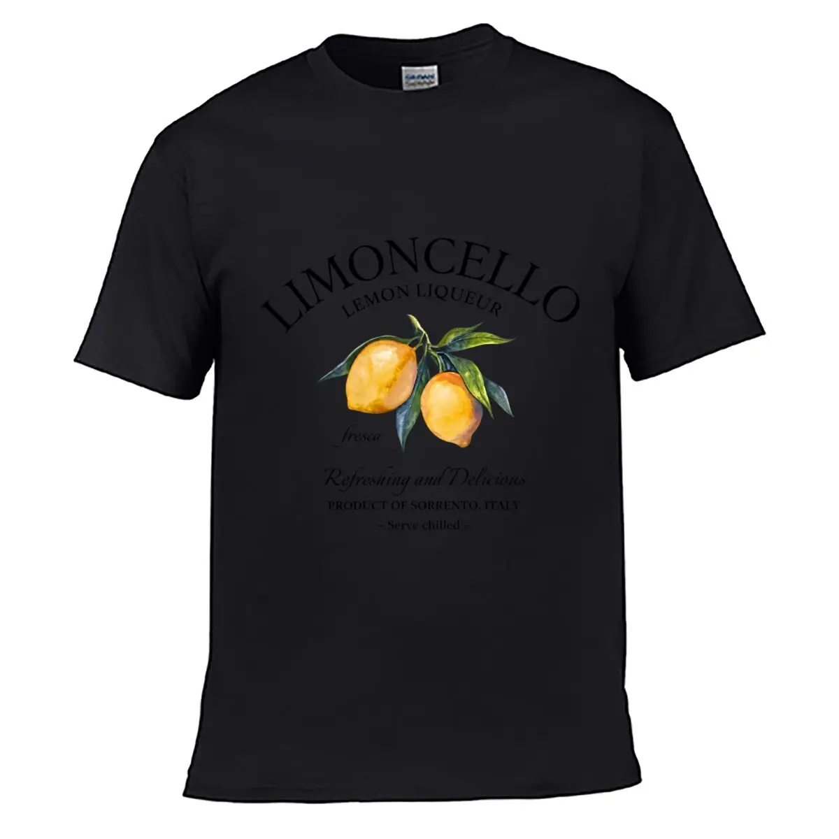 Limoncello Lemon Liqueur Fresca Refreshing Delicious Sorrento Italy Serve Chilled Men Summer T-shirt Top