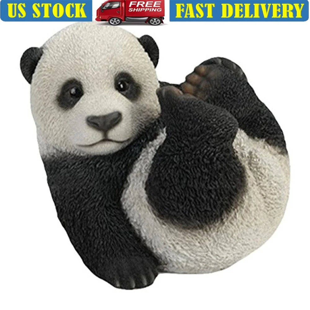 

Adorable Playful Baby Panda Garden Statue Polyresin Indoor Outdoor Decoration Animal Figurine Cute Wildlife Gift 10 Inches