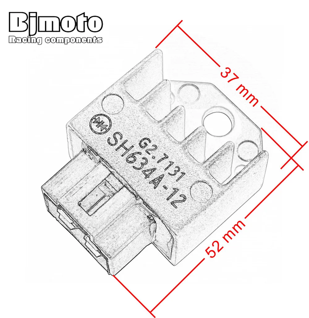 SH634A-12 Motorcycle Voltage Regulator Rectifier For Honda CRF150F CRF230F CT110 NSR50R NSR75R C90 CG125 CRM50R SH50 SJ100 Z50J