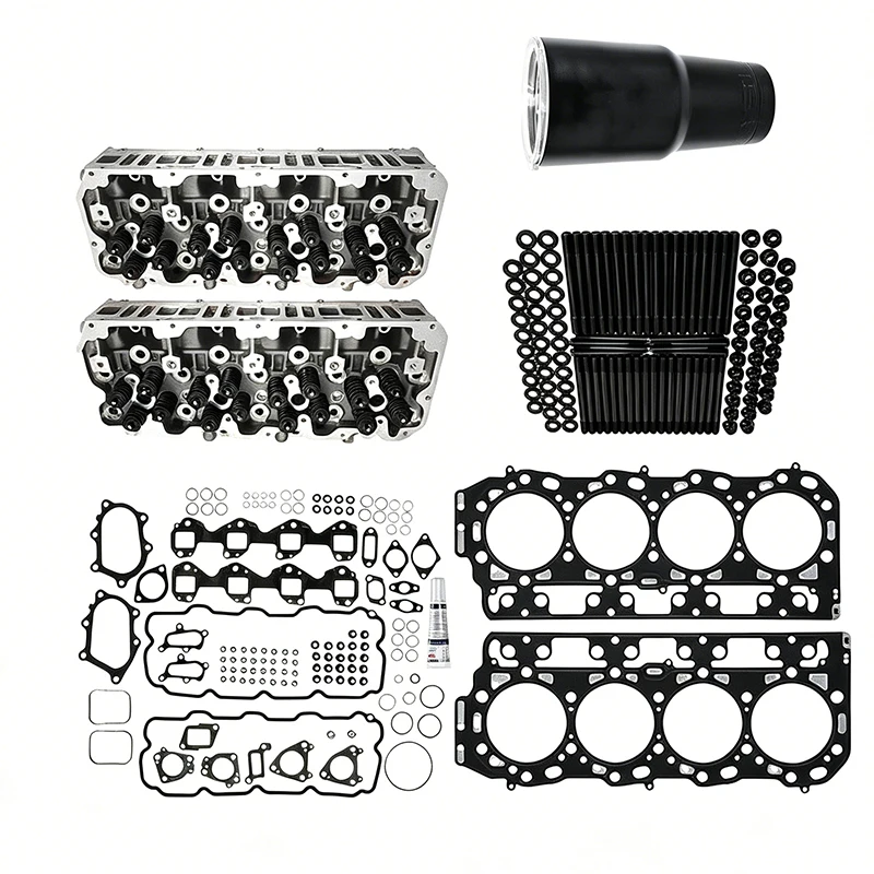 #￥forPair Loaded CylinderHeads DK-GMLB7-CHL MLS Head Gasket Set HeavyDuty Head Studs Oil Filter LB7Duramax 6.6L Diesel 2001-2004