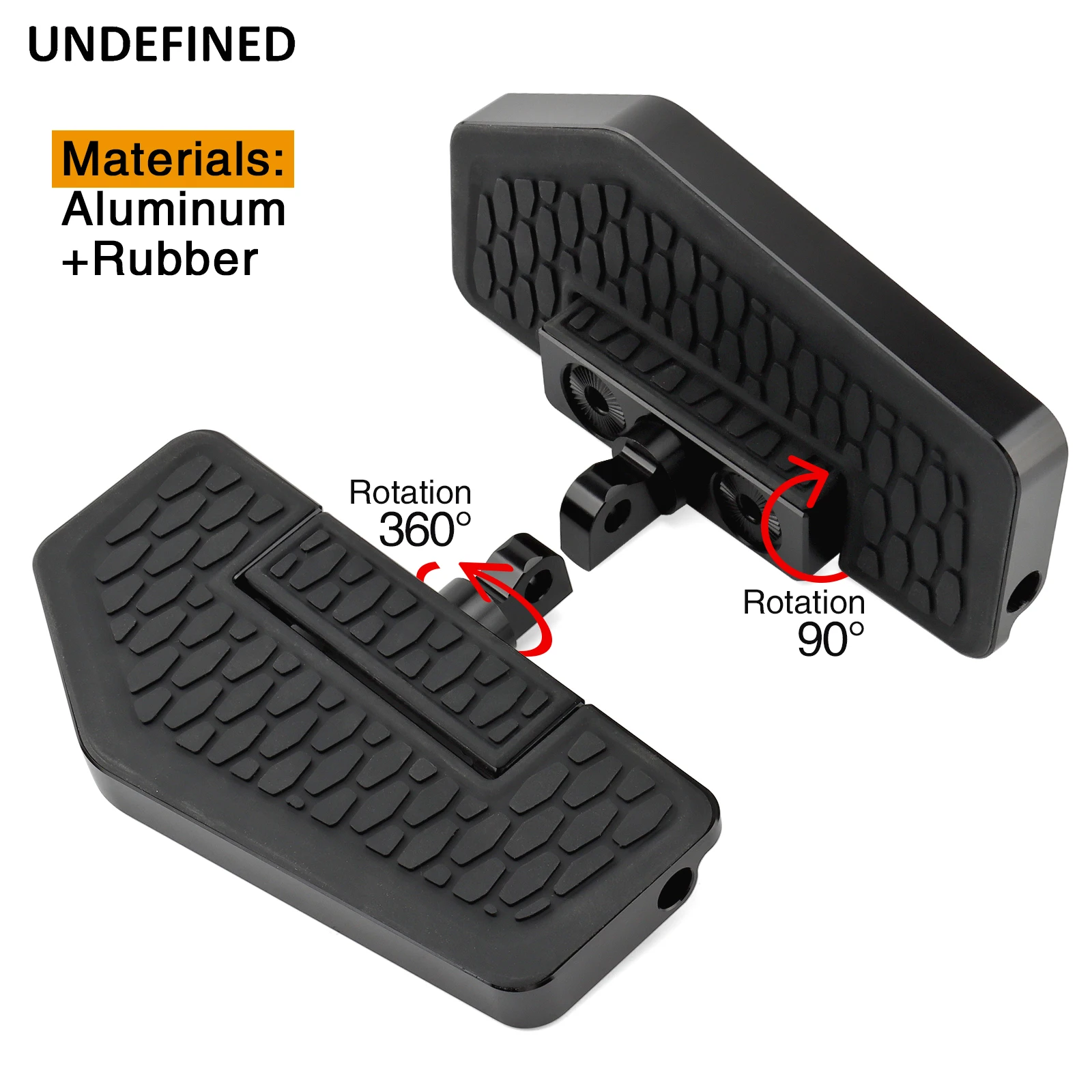 Black Foot Pegs Hex Floorboards Footrest Pedal for Dyna Fat Bob Touring Road King Road Street Glide Sportster 883 Softail Fatboy