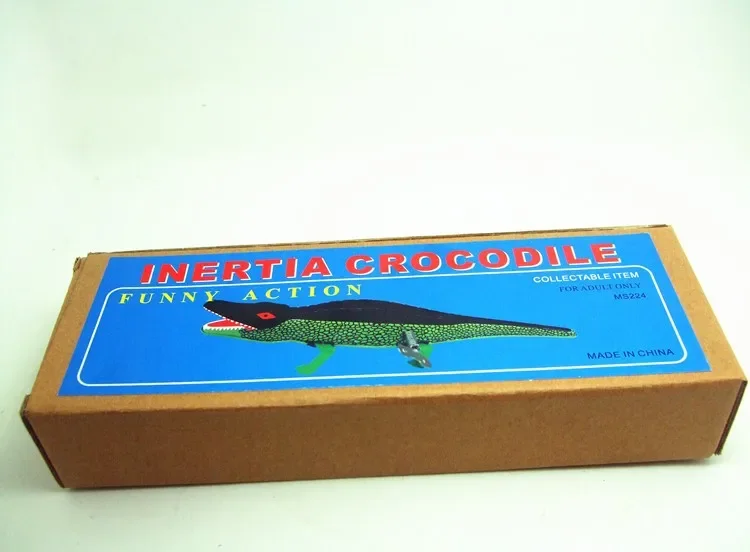 Jouet mécanique rétro en métal pour enfant, 18 crocodile, alligator, collection amusante, cadeau de noël