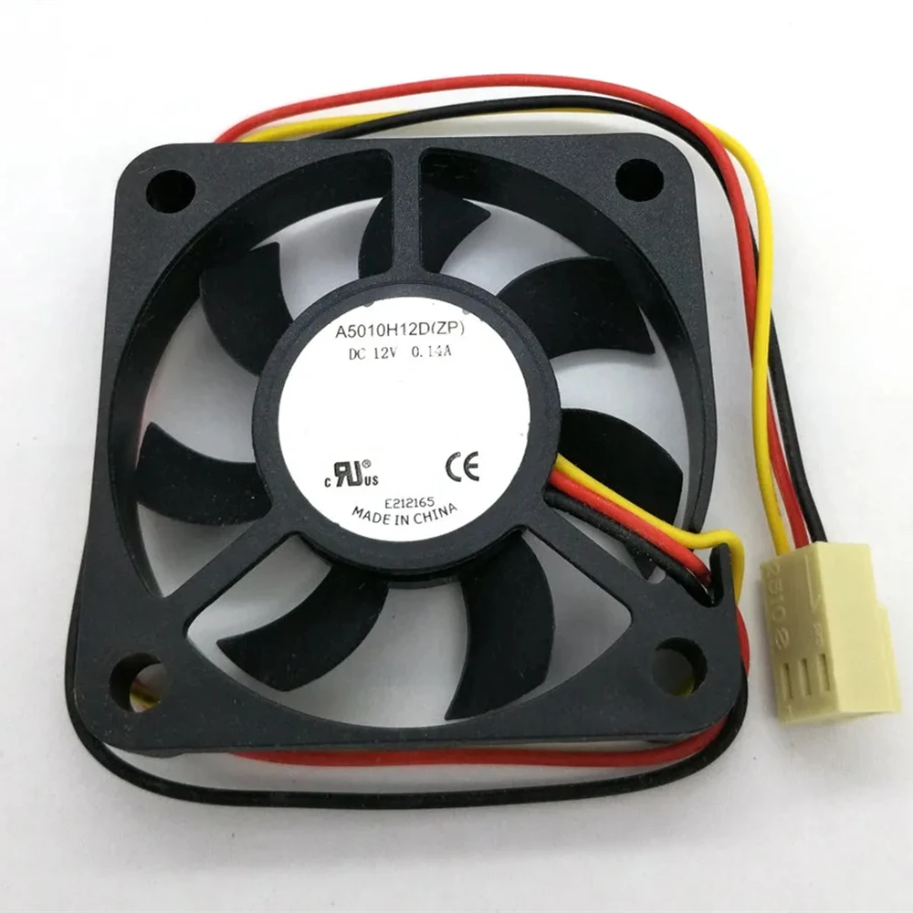 Cooling Fan A5010H12D ZP DC 12V 0.14A 5010 50x50x10mm 3-Wire