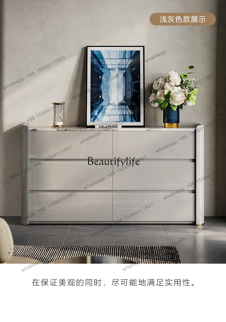 jj5 Light luxury chest, marble drawer, vertical cabinet, entrance cabinet, premium paint bedroom