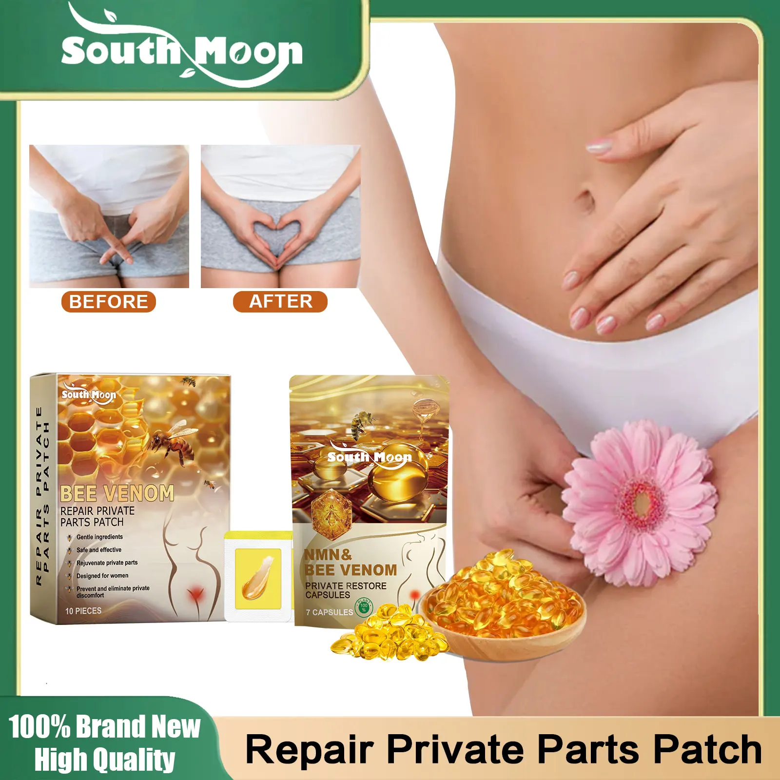 Natural Vaginal Tightening Capsules Vagina Narrow Improve Skin Elasticity Body Shaping Patch Feminine Hygiene Repair Products
