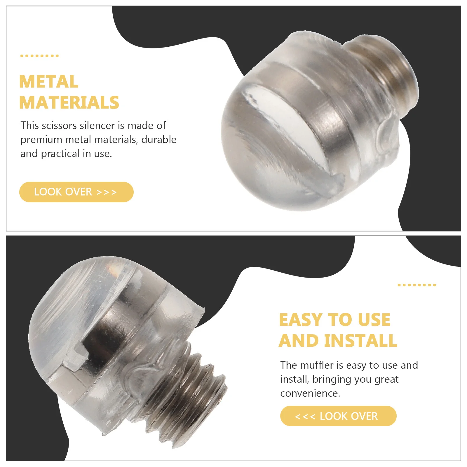 

10Pcs Hairdressing Scissors Silencers Noise Muffler Metal Replacement Bumpers for Professional Barber Haircutting Scissors