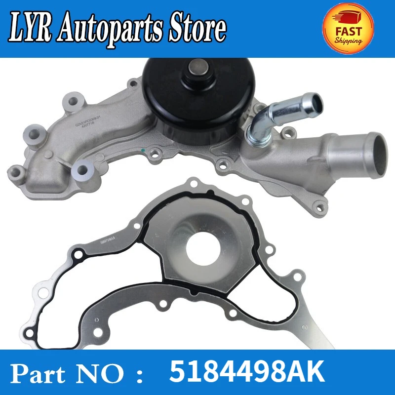 

Original high quality Engine Water Pump and Gasket for Chrysler 200 300 Jeep Dodge Ram 3.6L 68087340AA 5184498AK car accessories