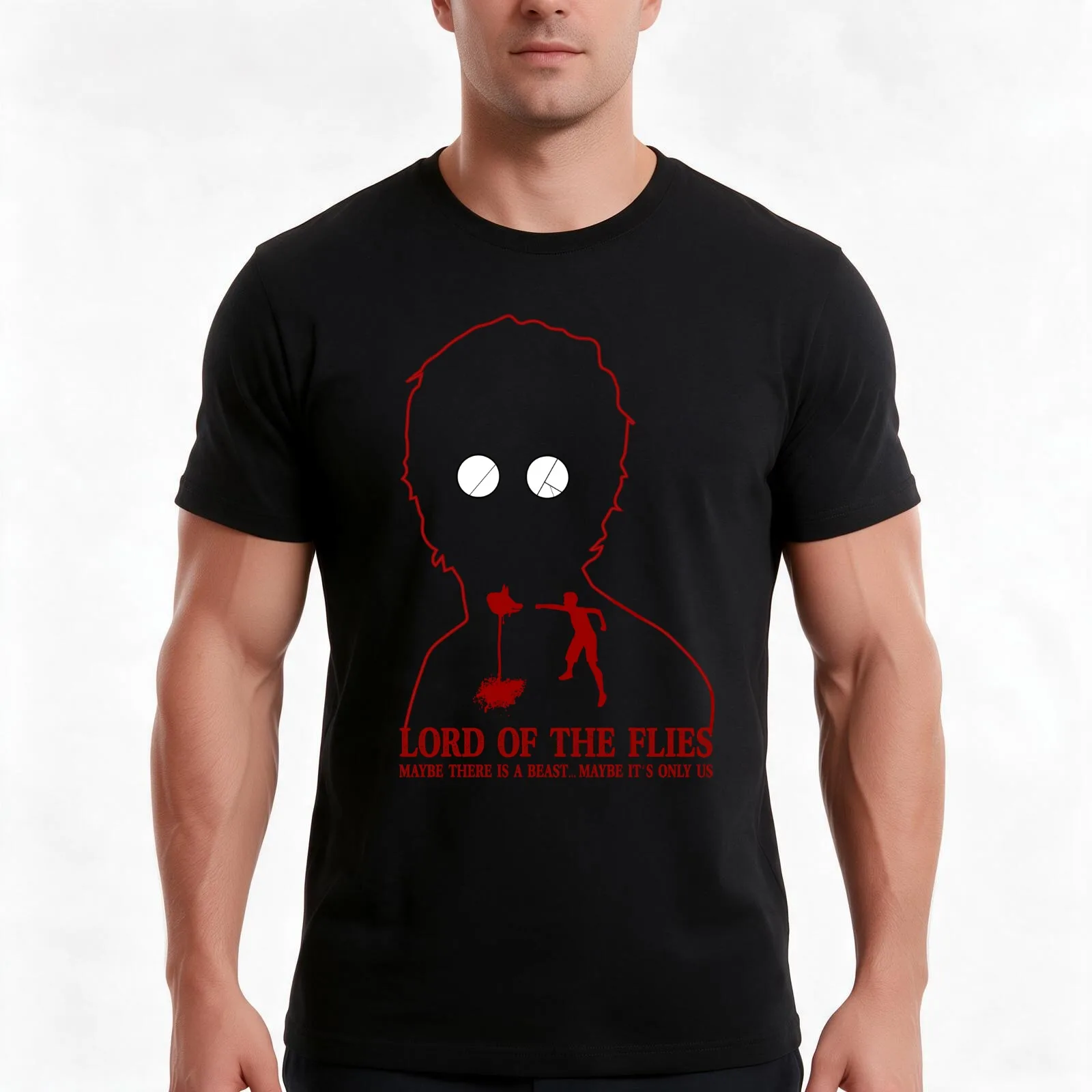 Lord Of The Flies Maybe It's Only Us T-Shirt Summer Casual Cotton Tee Oversized Streetwear Tops Vintage Graphic Print