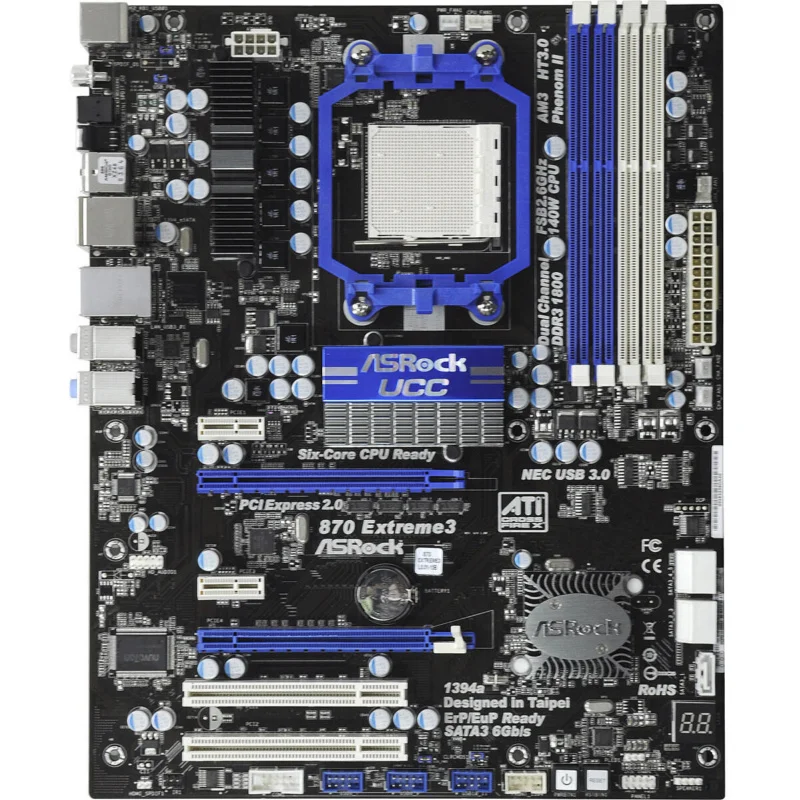 

FOR ASRock 870 Extreme3 ​​870 Motherboard Supports AM3/AM3 SATA3/USB3.0 DDR3