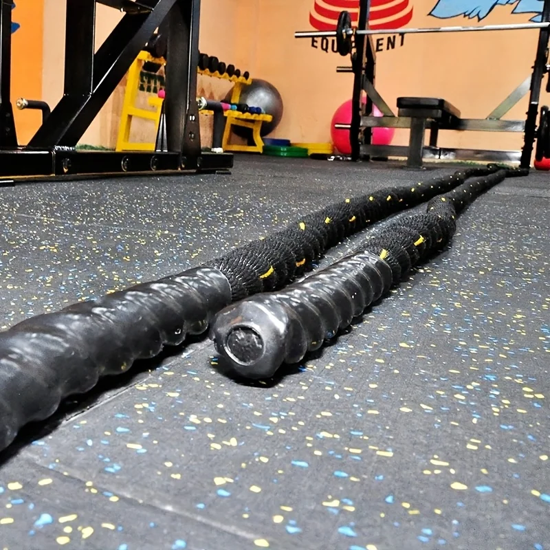 حبل لياقة بدنية 1/1.5/2 بوصة حبل قتالي لتدريب القوة الأساسية - الطول 30/40/50 TF، حبل تدريب الجسم، حبل اللياقة البدنية في المنزل وصالة الألعاب الرياضية #2