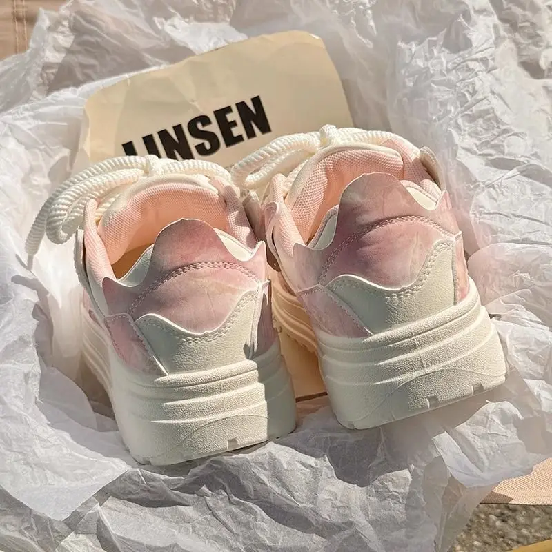 Thick Soled White Shoes for Women in The Spring and Autumn of 2025 New Popular Versatile Student Casual Shoes Fashion Sneakers