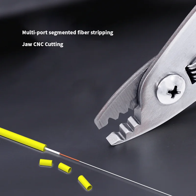 3-portowe szczypce do światłowodów VINTOOL Szczypce do ściągania izolacji z włókien Skórzany szczypce do ściągania izolacji z trzema portami Szczypce do ściągania izolacji z włókien