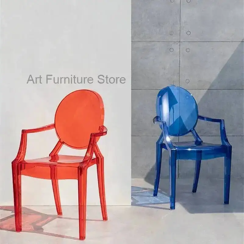 Dining Acrylic Chair for Kitchen Transparent Chair Nordic Devil Ghost Chairs Household Simple Crystal Makeup Dressing Armchair