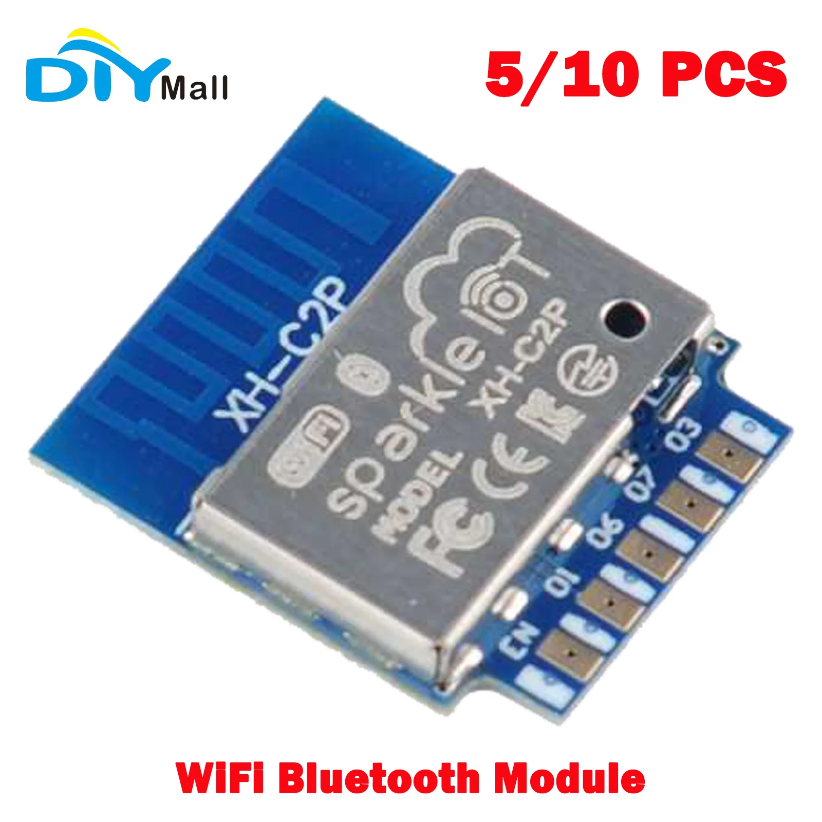 XH-C2P ESP8684H4 WiFi+Blue-tooth LE Module Wi-Fi 2.4-2.5GHz BT5.0 DC3.0-3.6V 32Bits Single-core Microprocessor 4MB Flash 5/10PCS