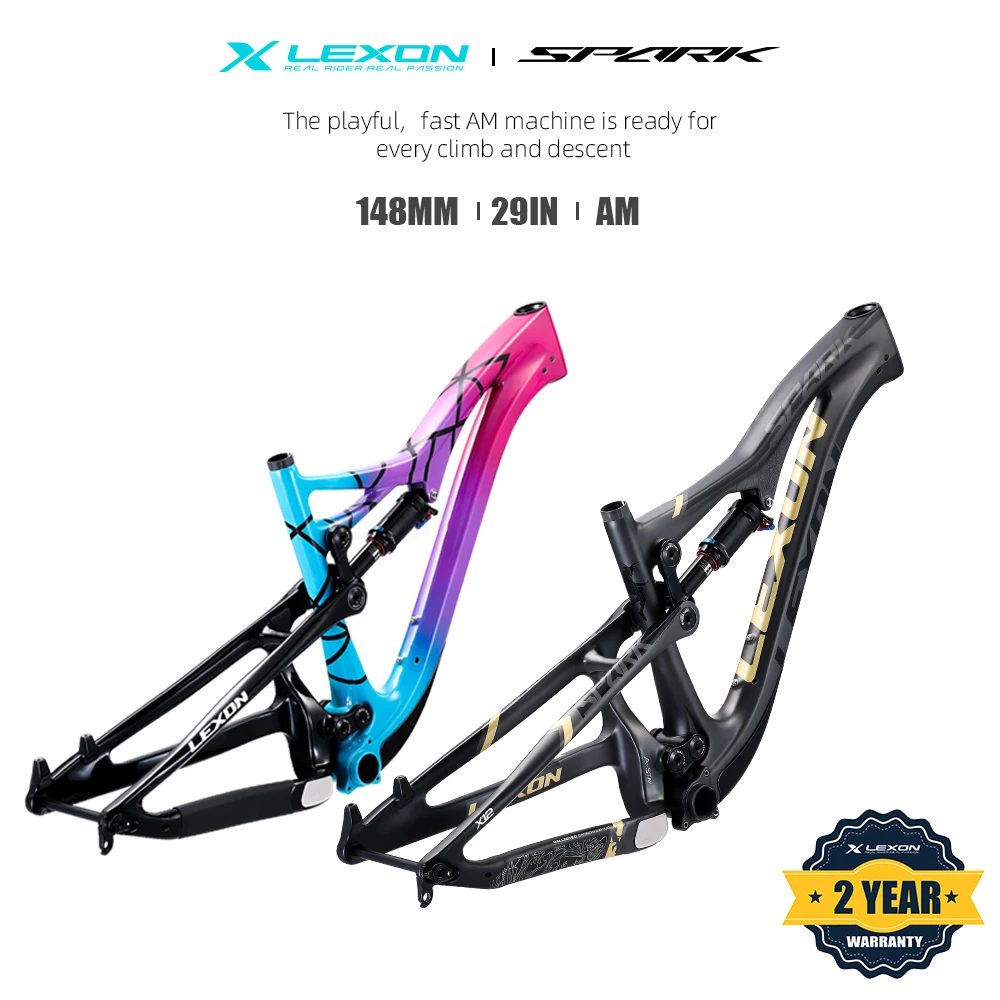 2024 LEXON SPARK 29er27,5 AUFHÄNGERUNGSrahmen 29 CARBON-AUFHÄNGERRAHMEN BOOST 148 mm CARBON-RAHMEN AM-RAHMEN Rockshox-Fahrradteile