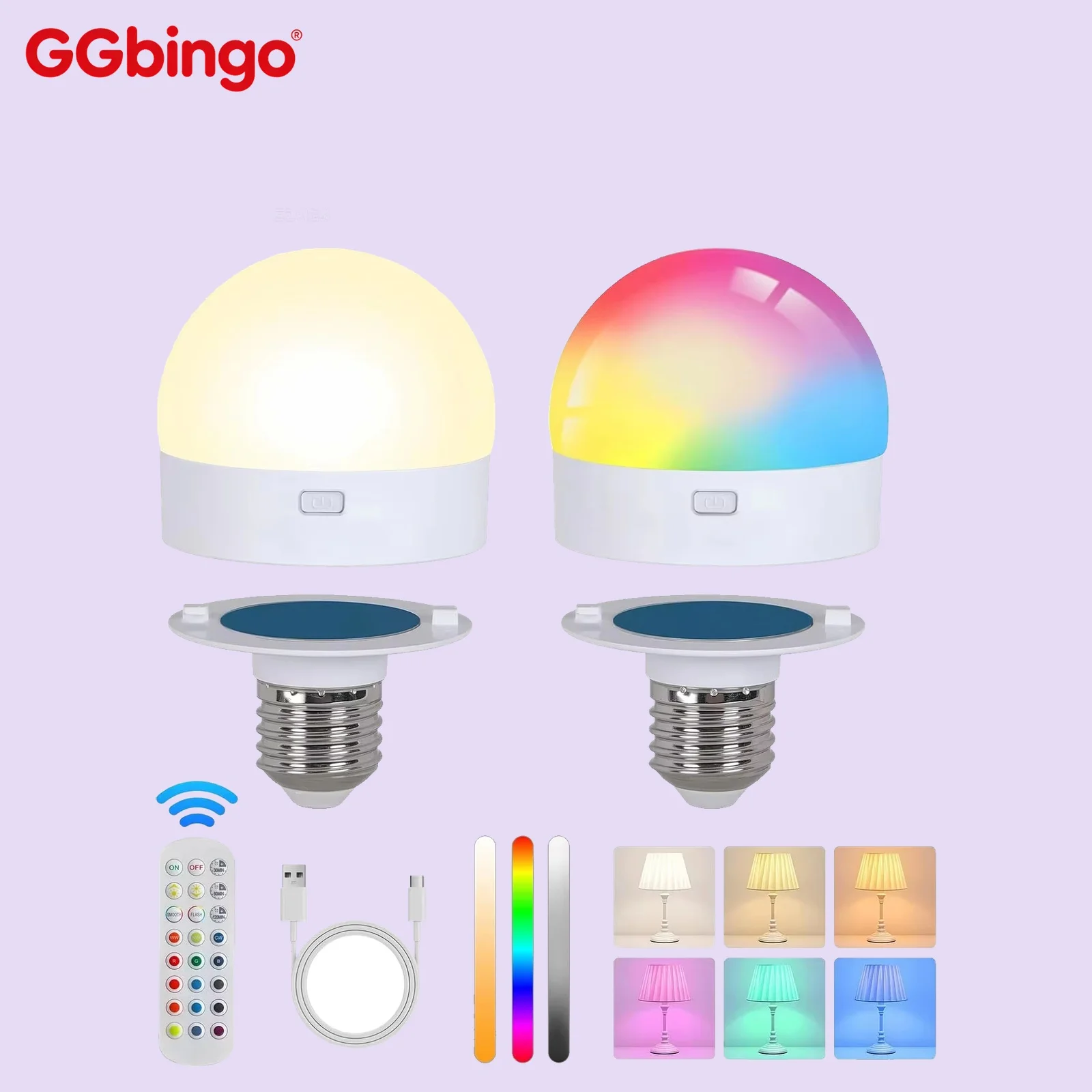lampada-inteligente-led-recarregavel-ggbingo-e27-com-controle-usb-temperatura-de-cor-15-niveis-de-brilho-funcao-timer-rgb-e-controle-remoto