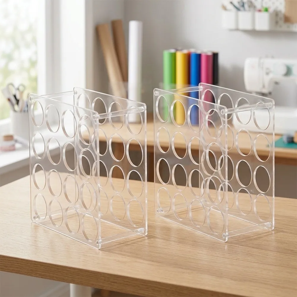 Vinyl Roll Storage Rack 16 Holes for acrylic Storage Rack Easy To Disassemble Heavy-Duty for acrylic And Paper Storage