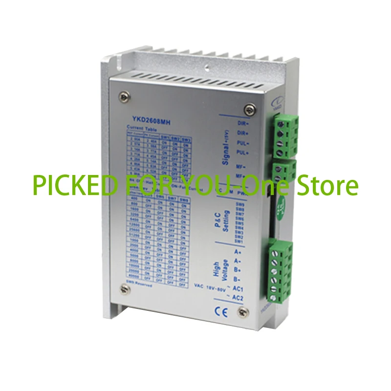 

Engraving Machine Driver, YKC2608M-H (discontinued) 57/86 Two-phase Drive Stepper Motor Driver, New Model:YKD2608MH