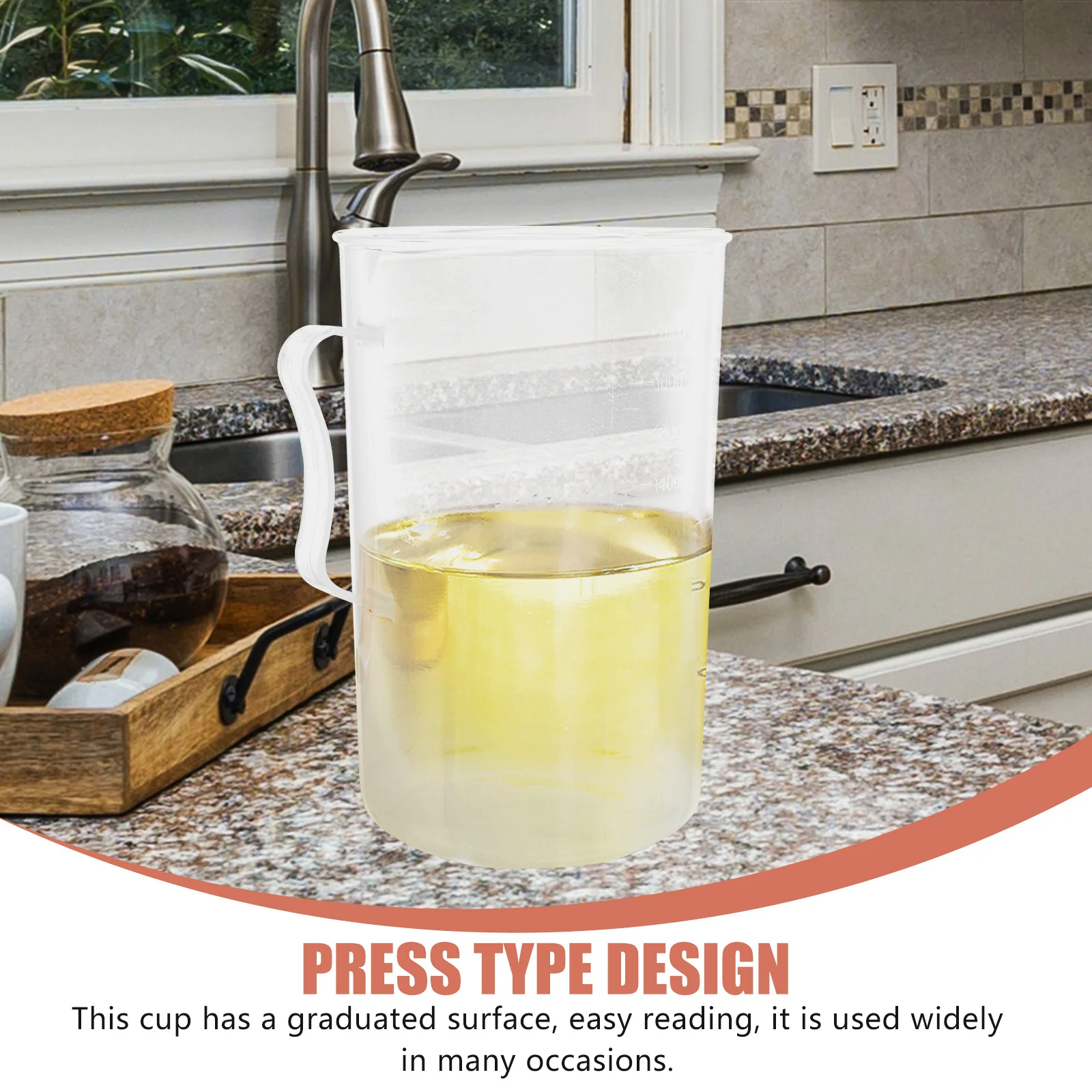 

Large Capacity Plastic Measuring Cup Oil Measurement Cup Clear Graduated Mug for Laboratory Testing Fuel Oil Dispensing and