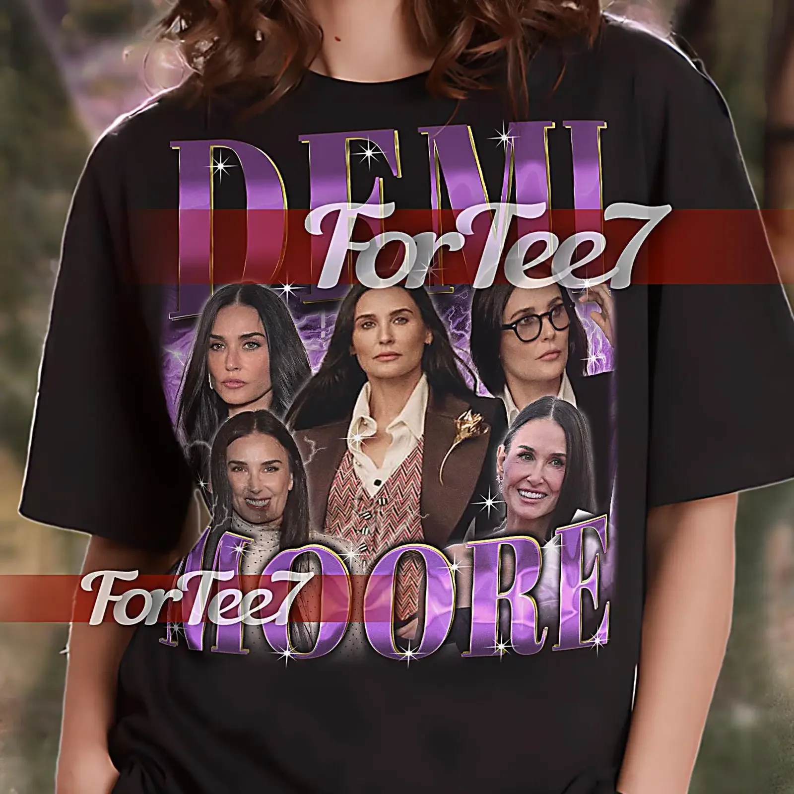 Vintage Demi Moore Homage T shirt 90s Retro Fan Merch  vintage Washed Stretched Top For Everyday Wear Unisex streetwear fashion