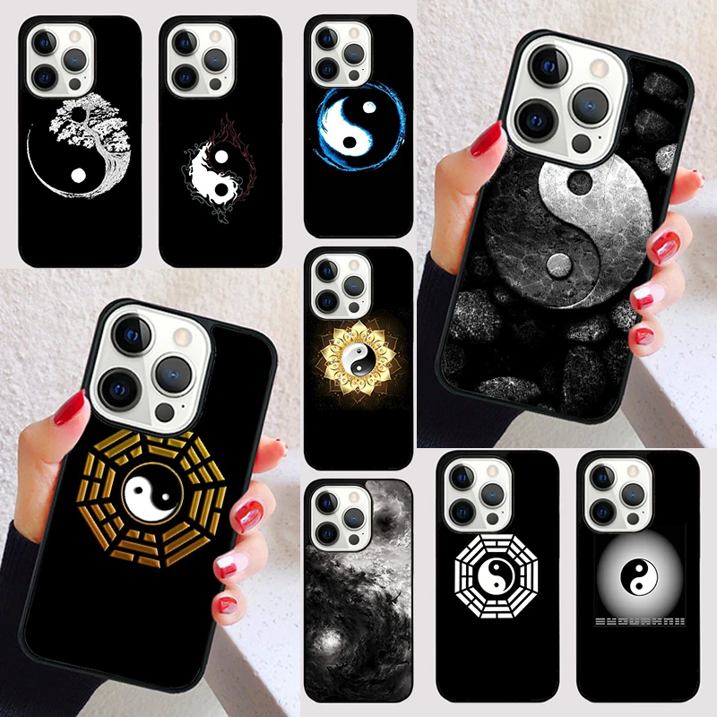 Eight Diagrams Taiji Yin Yang cover For iPhone 15 16 13 12 11 14 Pro Max Mini Max SE 2020 7 8 15 16 Plus Phone Case