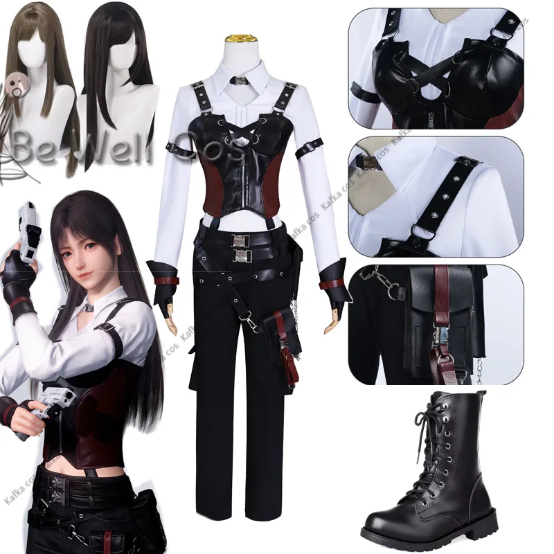 Spiel Liebe und Deepspace Heldin Cosplay Kostüm Perücke Schuhe komplette Set Outfits Miss Hunter Cosplay Uniform für Frauen Männer Halloween