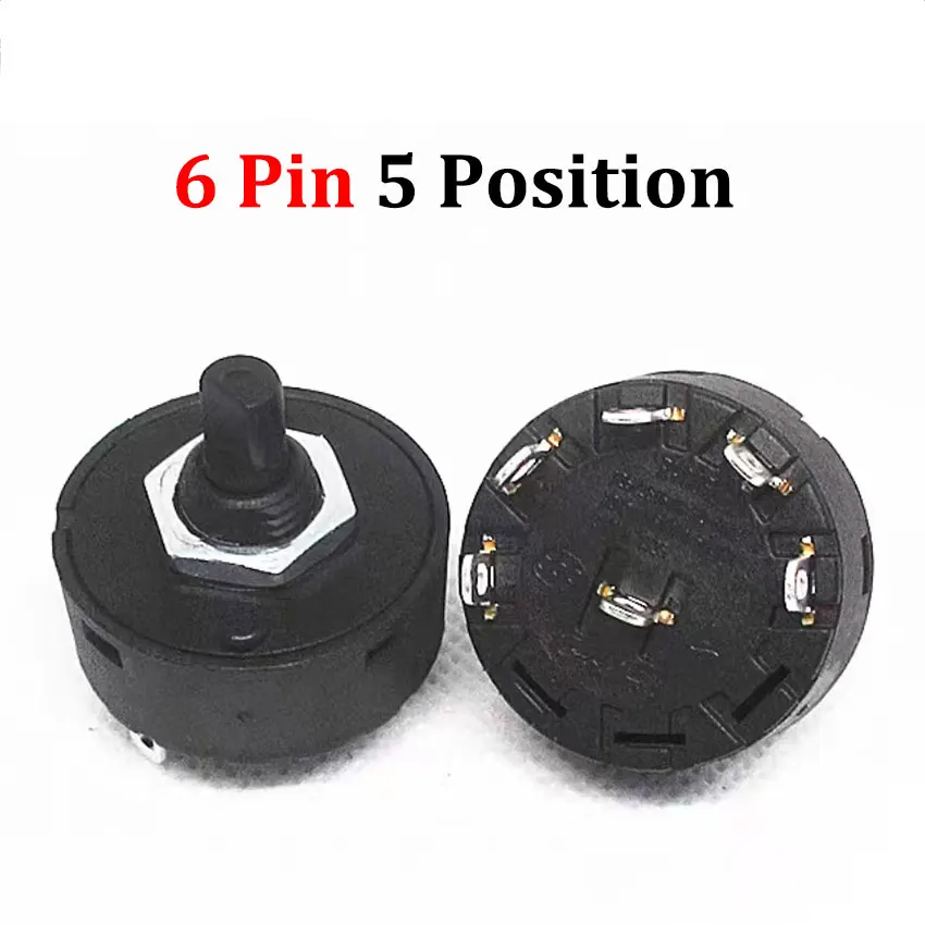 1pcs Knob Switch  3/4/6/7/8/9Pin 2/3/5/6/7/8 Position Rotary Switch For Electric Oven Teapot Juicer Blender Power Switch - Image 5