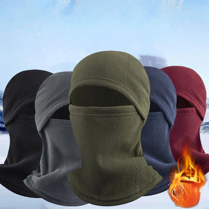 Winter Integrated Windproof Riding Mask Multifunctional Scarf Outdoor Skiing Hat Fleece Warm Head Cover