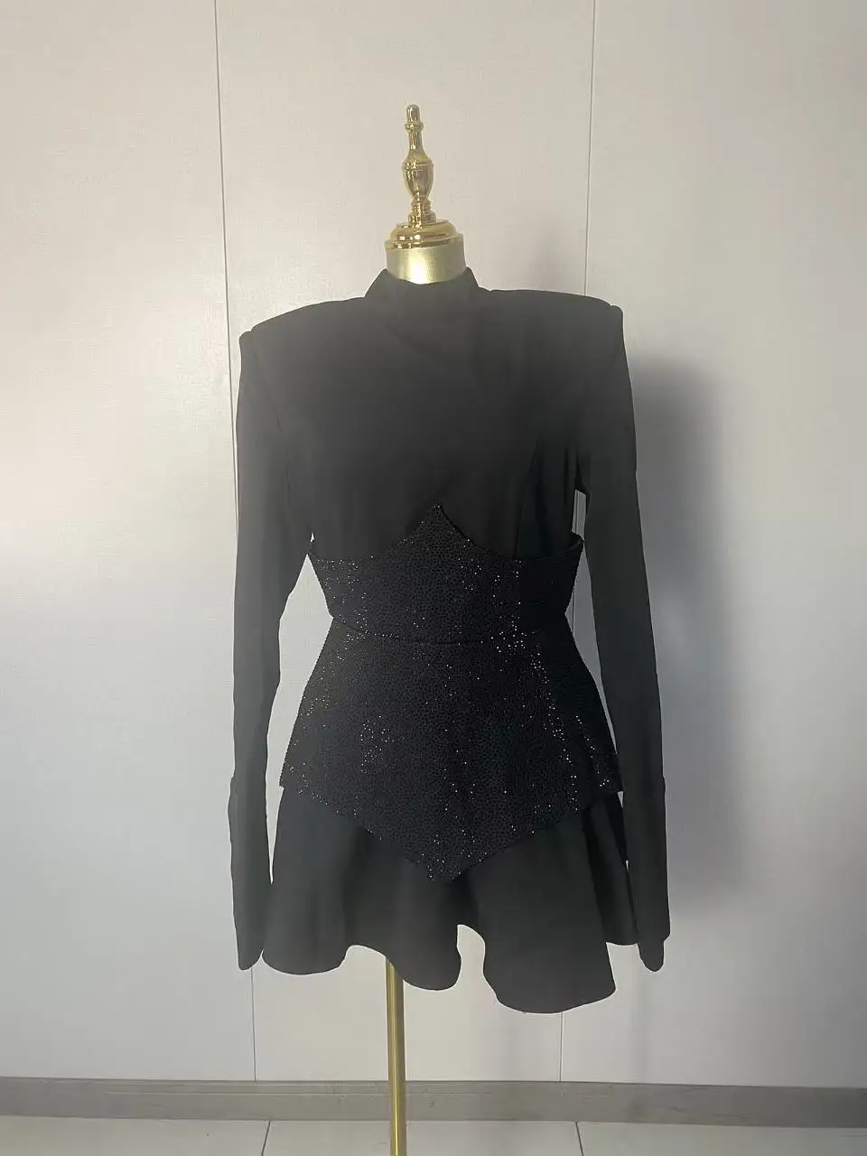 Women Celebrity Sexy Long Sleeve Patchwork Sequins Black Summer Dress 2025 Elegant Evening Club Luxury Birthday Party Dresses