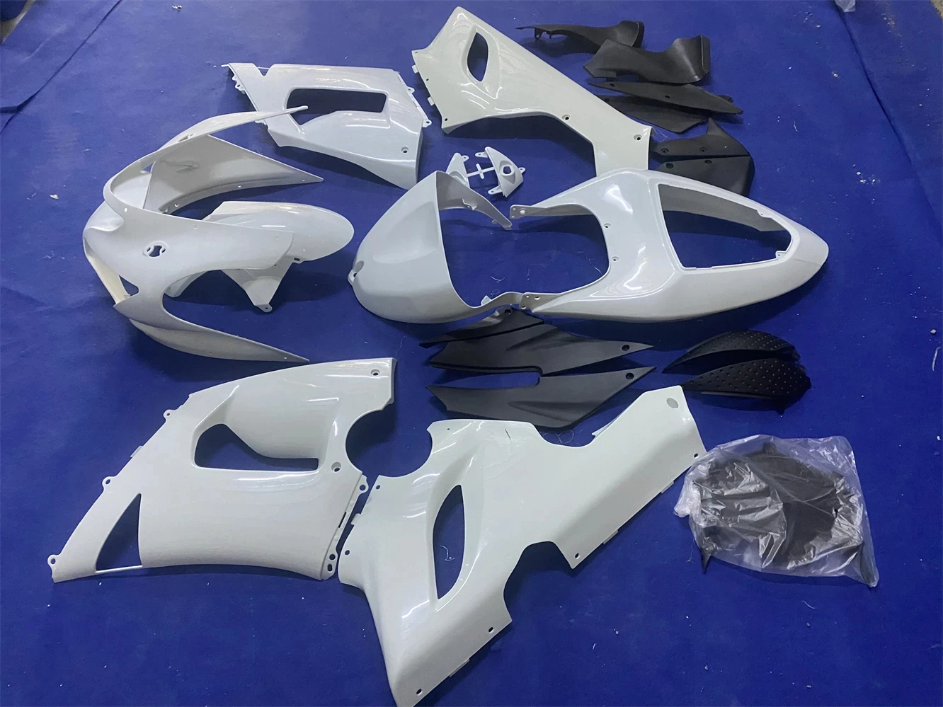 ABS Kit fairing sepeda motor injeksi, cocok untuk Ninja 636 ZX-6R ZX6R 2005 2006 05 06 Set Bodywork NINJA636 belum dicat