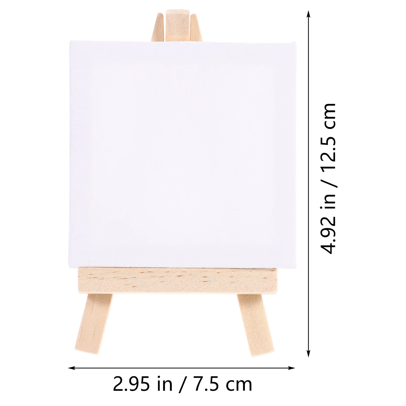 6Sets Mini Canvas Easel Set White Blank Art Boards Wooden Oil Paint Easy Color Impervious True Colors Mini Canvas Easel Set - Image 4