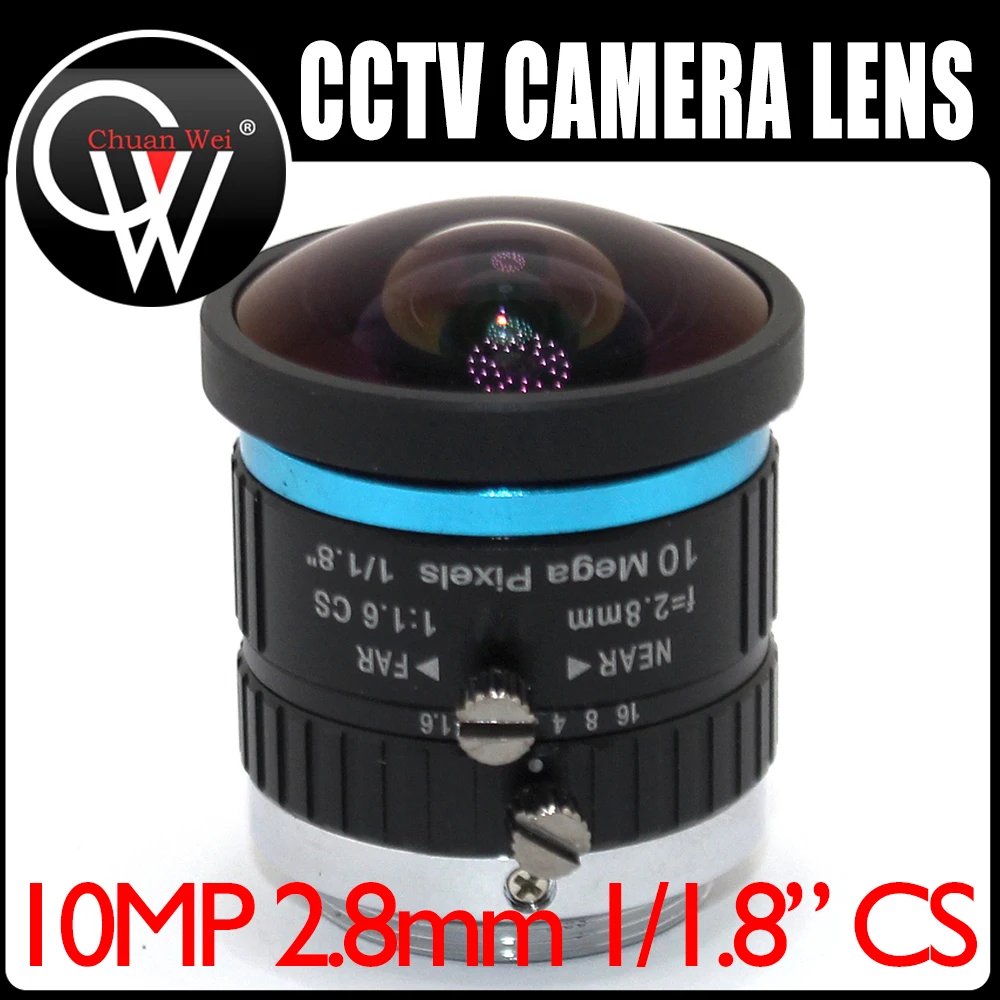 

10MP 2.8mm CS Mount Fixed Focal LENS 1/1.8 Inch Aperture F1.6 Manual Iris For Industrial Camera And CCTV FA Machine Vision Lens