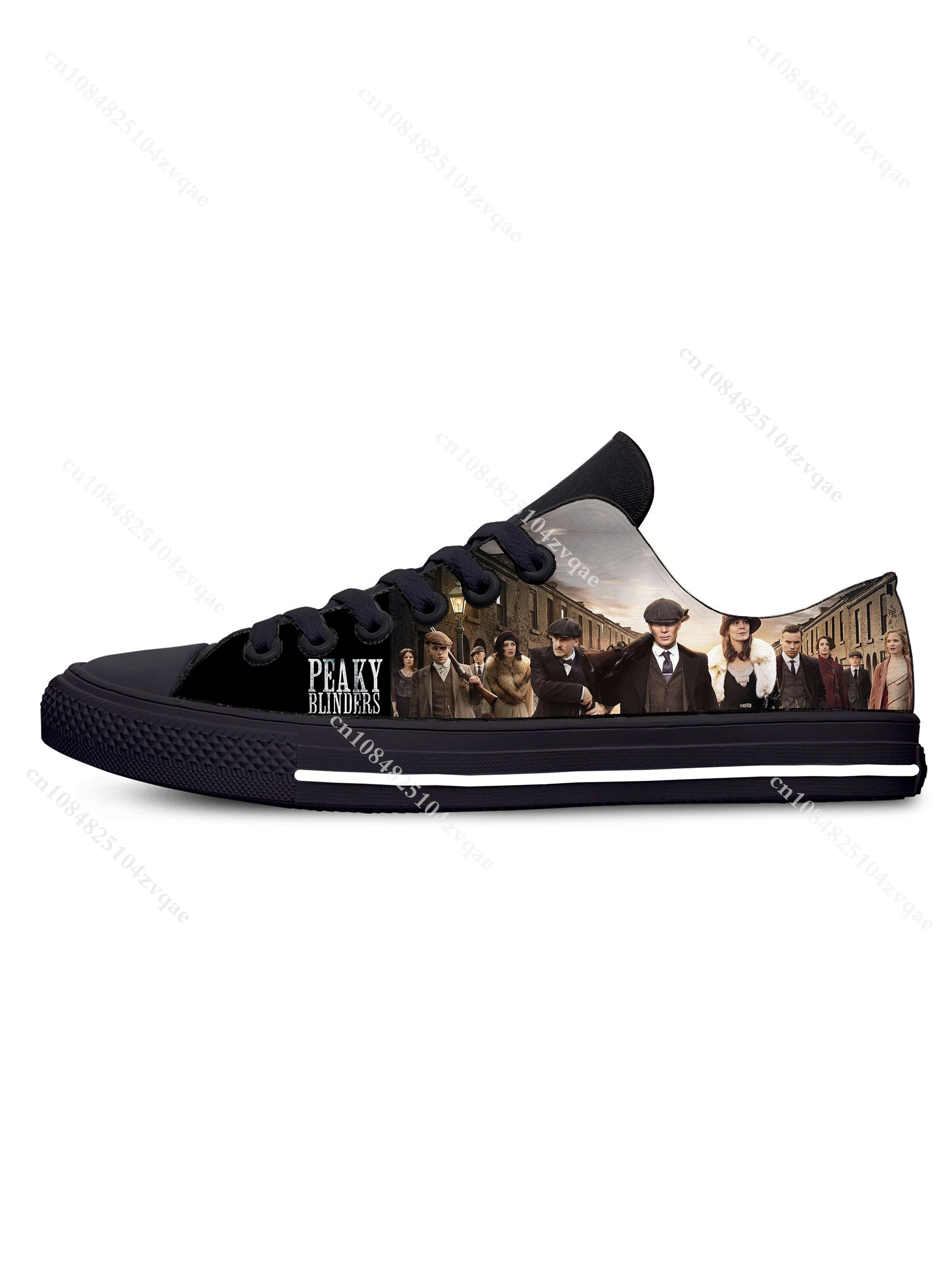 Peaky Blinders-Zapatillas de lona con estampado 3D para hombre y mujer, zapatos de tela informales, ligeros y transpirables, Tommy Shelby