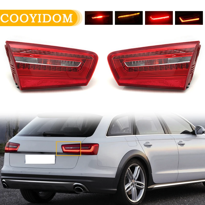 Car Rear Light LED Inner Tail Lamp Assembly For Audi A6 C7 2012-2016 Brake Light Warning Parking Stop lamp 4G5945093A 4G5945094A