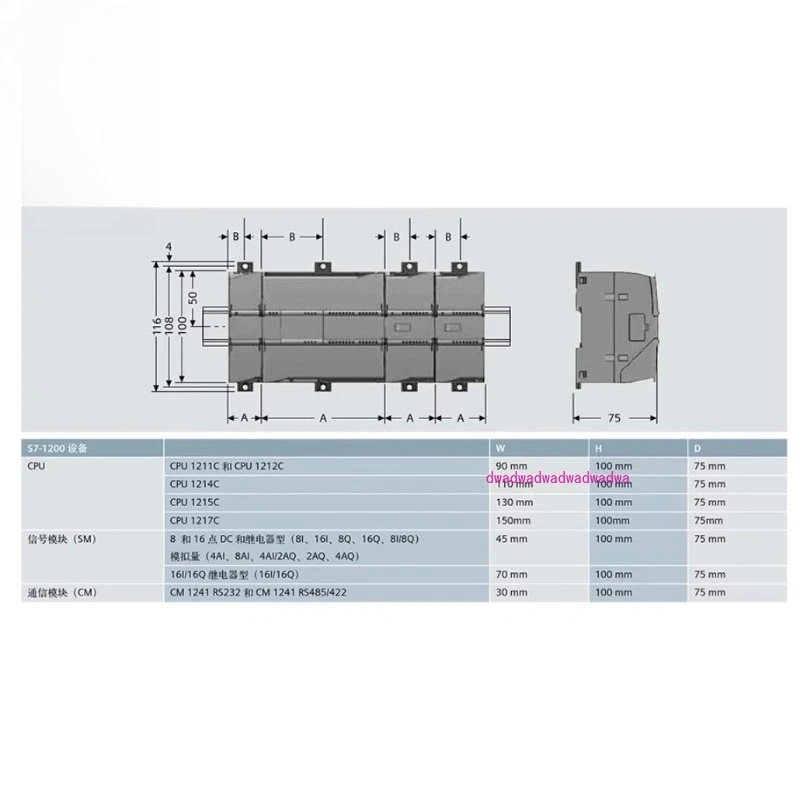 مناسبة لوحدة التحكم المنطقية القابلة للبرمجة Siemens PLC S7-1200 CPU 1211C 1212C 1214C 1215C 1217C
