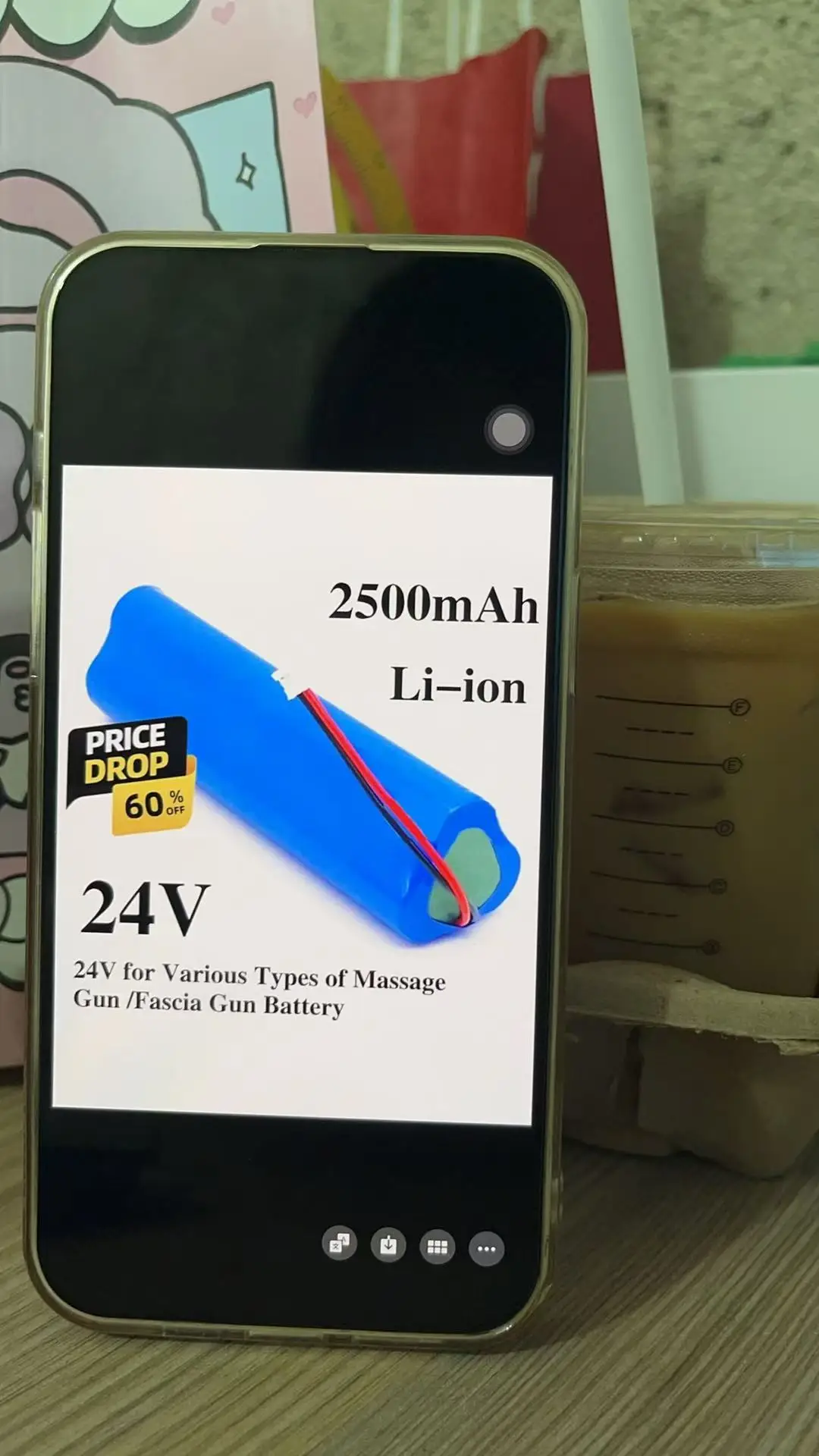 

Original packaging 24V 2500mAh for Phoenix A1 Massage Gun,Fascia Gun New Li-ion Rechargeable Battery Pack