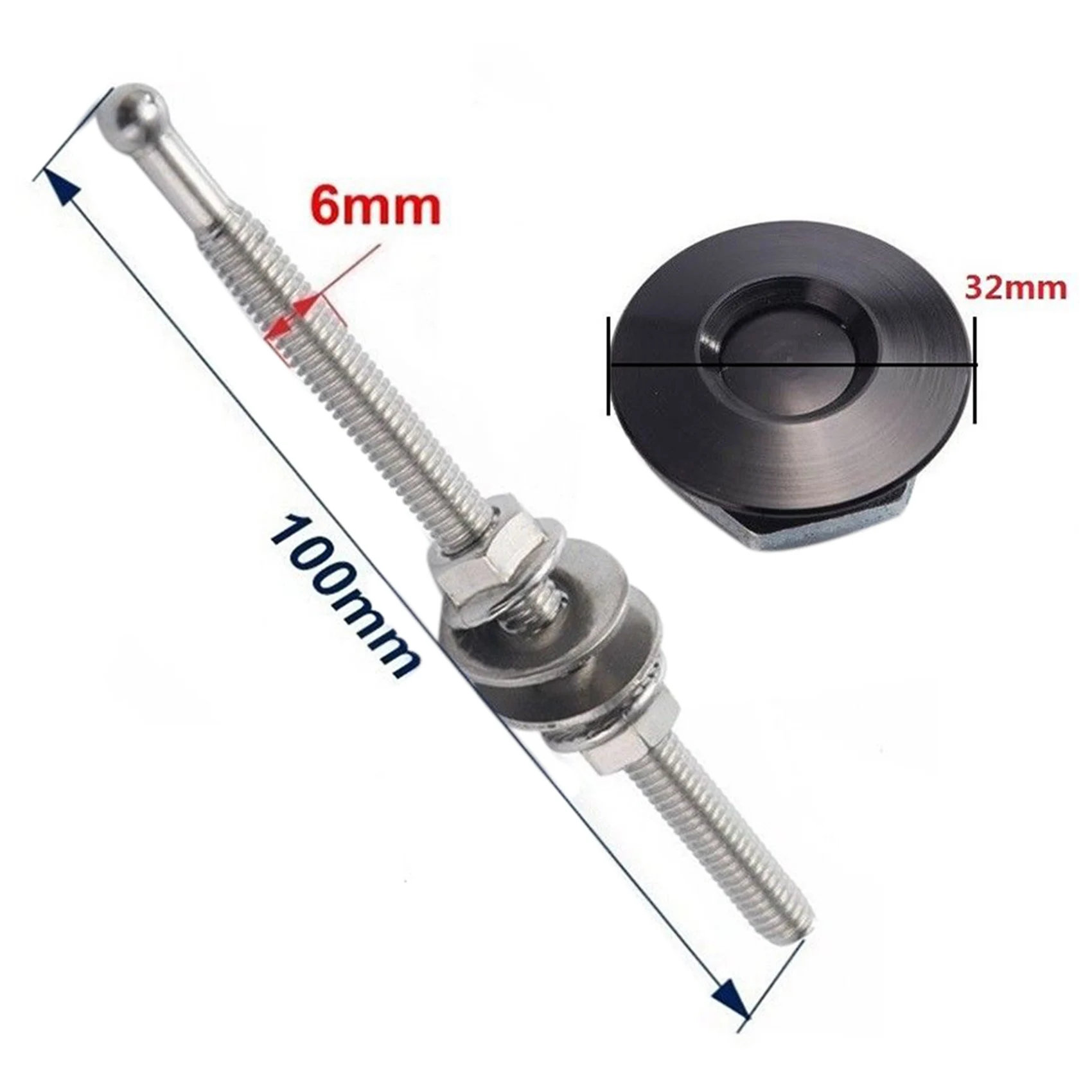 

2 быстроразъемных защелки для замка номерного знака, диаметр 1,25 дюйма, комплект зажимов для замка из алюминиевого сплава длиной 4 дюйма (черный)