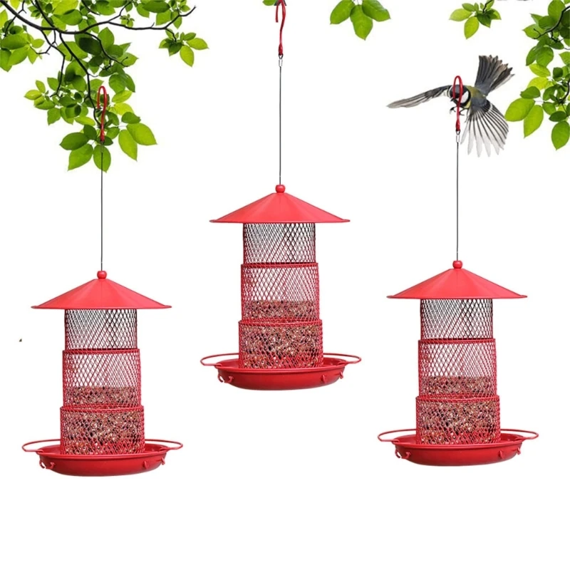 Mesh Garden Viewing Bird Feeder Hotel Table Food Peanut Hanging Suction Aliments Adsorption House Type Bird Feeder