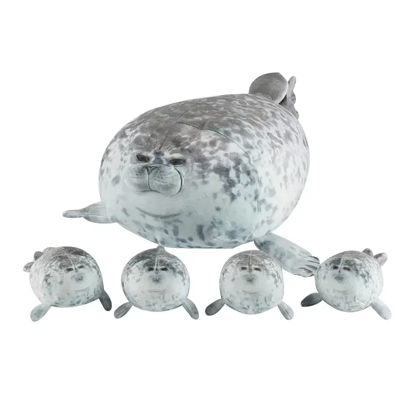 5pcs Kawaii Seal Family Plush Toys Soft Stuffed Animals Seal Pillow Stuffed Toy CuddlyGifts For Friends Birthday Gift For Family