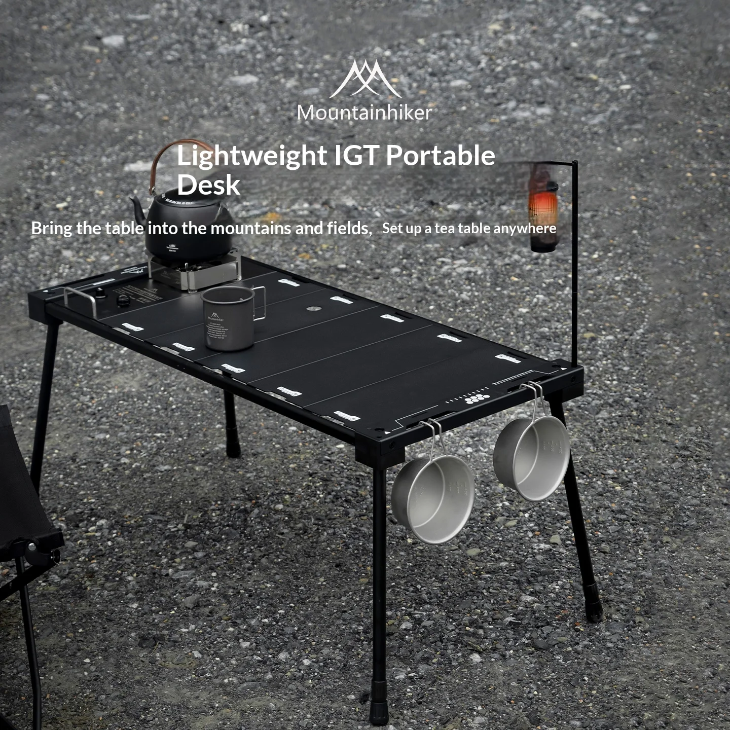 IGT Aluminum Alloy Height Adjustable Tactical Folding Camping Table with Carry Bag Modular 2 Unit/3 Unit Optional for Outdoor Us