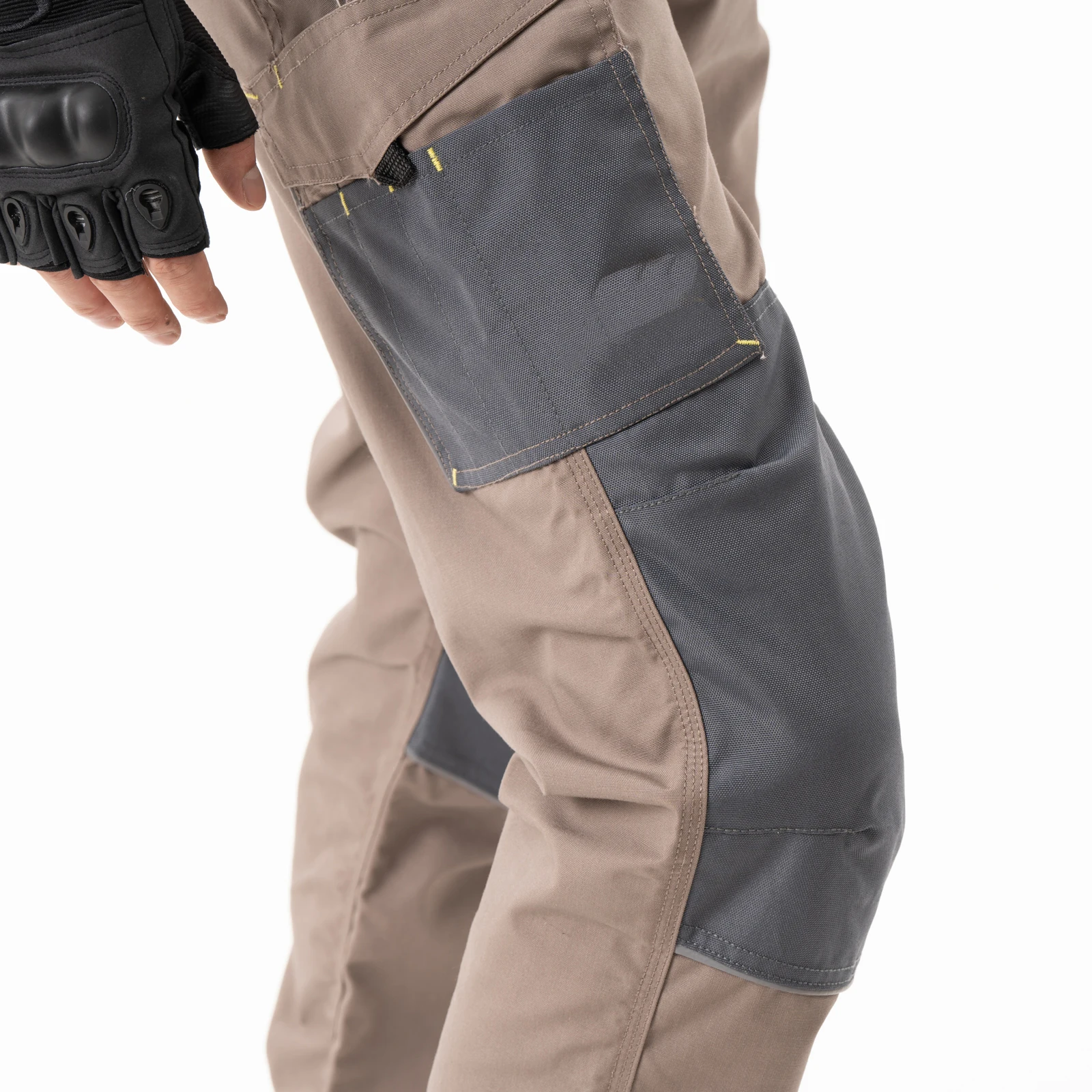 cargo pants knee pocket contrast colors tool pocket pants all-weather rip stop for workshop building Auto repair