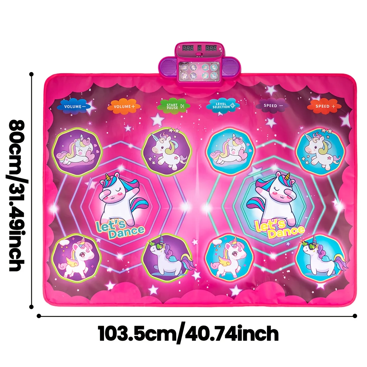 Electronic Dance Mats,Dance Pad with Single&Double Players Mode,Dancing Music Playmat,Challenge Game as Christmas Birthday Toys